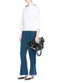 Figure View - Click To Enlarge - TOGA ARCHIVES - Fishnet cuff dropped crotch crepe pants