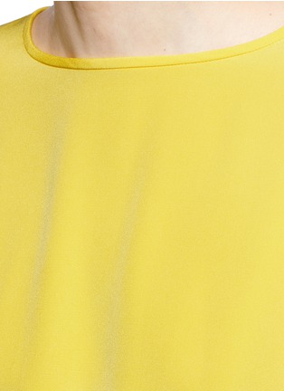 Detail View - Click To Enlarge - TIBI - Pintucked silk cropped top