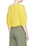 Back View - Click To Enlarge - TIBI - Pintucked silk cropped top