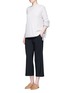 Figure View - Click To Enlarge - VINCE - Wool tailored suiting culottes