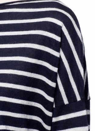 Detail View - Click To Enlarge - VINCE - Stripe boat neck cashmere sweater