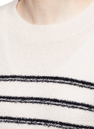 Detail View - Click To Enlarge - VINCE - Stripe textured wool blend knit sweater