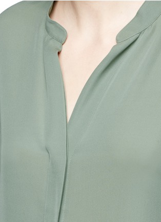Detail View - Click To Enlarge - VINCE - Mock button placket silk blouse
