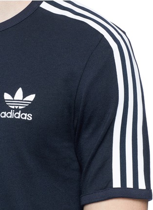 Detail View - Click To Enlarge - ADIDAS - Embroidered Trefoil logo 3-Stripes T-shirt
