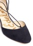 Detail View - Click To Enlarge - SAM EDELMAN - 'Loretta' suede ankle tie d'Orsay pumps