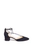 Main View - Click To Enlarge - SAM EDELMAN - 'Loretta' suede ankle tie d'Orsay pumps