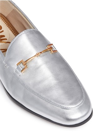 Detail View - Click To Enlarge - SAM EDELMAN - 'Loraine' horsebit metallic leather loafers