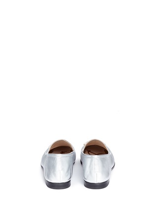 Back View - Click To Enlarge - SAM EDELMAN - 'Loraine' horsebit metallic leather loafers