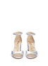 Front View - Click To Enlarge - SAM EDELMAN - 'Susie' block heel metallic leather sandals