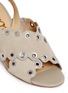 Detail View - Click To Enlarge - SAM EDELMAN - 'Seana' grommet scalloped suede sandals