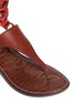 Detail View - Click To Enlarge - SAM EDELMAN - 'Giliana' floral print satin tie leather thong sandals