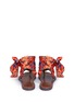 Back View - Click To Enlarge - SAM EDELMAN - 'Giliana' floral print satin tie leather thong sandals