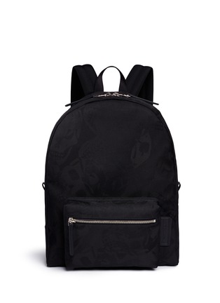 Main View - Click To Enlarge - ALEXANDER MCQUEEN - Skull camouflage jacquard backpack