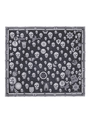 Main View - Click To Enlarge - ALEXANDER MCQUEEN - Skull badge silk scarf