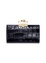 Main View - Click To Enlarge - ALEXANDER MCQUEEN - Croc embossed leather knuckle clutch