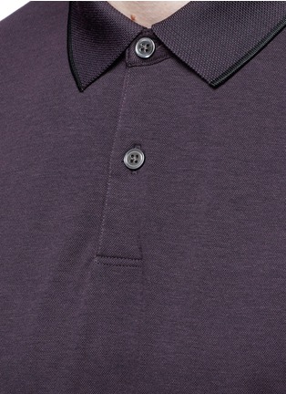 Detail View - Click To Enlarge - THEORY - 'Sandhurst' pima cotton blend piqué polo shirt