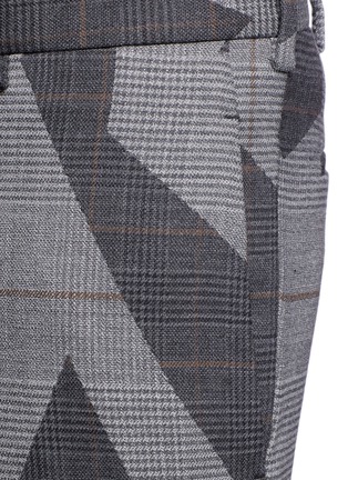 Detail View - Click To Enlarge - NEIL BARRETT - Glen plaid geometric jacquard cropped pants