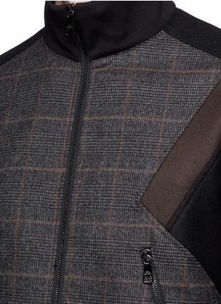 Detail View - Click To Enlarge - NEIL BARRETT - 'Retro Modernist' skinny fit glen plaid track jacket