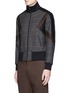 Front View - Click To Enlarge - NEIL BARRETT - 'Retro Modernist' skinny fit glen plaid track jacket