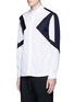 Front View - Click To Enlarge - NEIL BARRETT - 'Retro Modernist' colourblock cotton poplin shirt