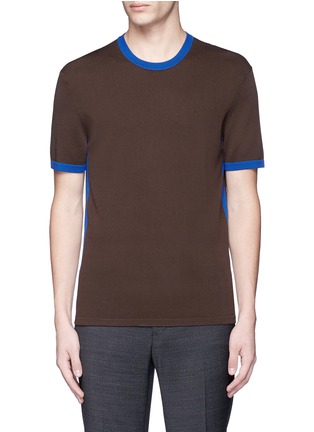 Main View - Click To Enlarge - NEIL BARRETT - Contrast edge knit T-shirt