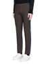Front View - Click To Enlarge - NEIL BARRETT - Skinny fit satin stripe tuxedo pants