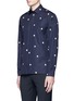Front View - Click To Enlarge - NEIL BARRETT - 'Darth Vader' print slim fit cotton shirt