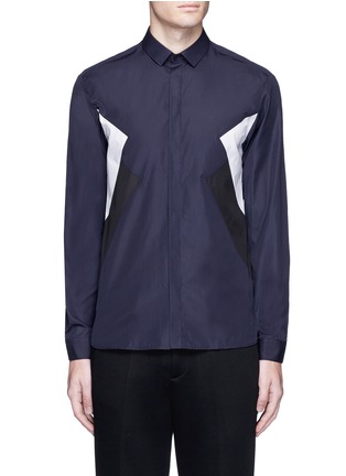 Main View - Click To Enlarge - NEIL BARRETT - 'Retro Modernist' cotton poplin shirt