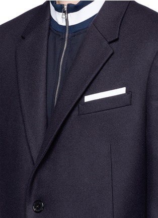 Detail View - Click To Enlarge - NEIL BARRETT - Compact virgin wool-blend blazer overlay coat