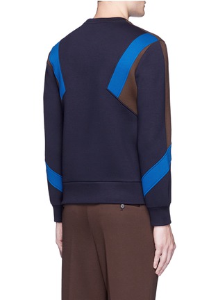 Back View - Click To Enlarge - NEIL BARRETT - 'Retro Modernist' neoprene sweatshirt