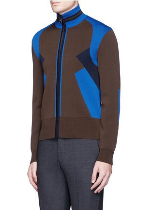 Front View - Click To Enlarge - NEIL BARRETT - 'Retro Modernist' tech knit track jacket