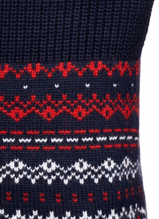 Detail View - Click To Enlarge - NEIL BARRETT - Fair isle chunky rib knit sweater