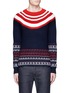 Main View - Click To Enlarge - NEIL BARRETT - Fair isle chunky rib knit sweater