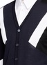 Detail View - Click To Enlarge - NEIL BARRETT - 'Retro Modernist' colourblock wool cardigan