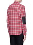 Back View - Click To Enlarge - NEIL BARRETT - 'Retro Modernist' colourblock tartan plaid shirt