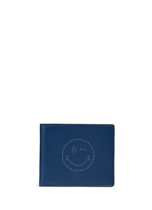 Main View - Click To Enlarge - ANYA HINDMARCH - 'Wink' perforated leather bifold wallet