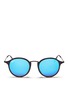 Main View - Click To Enlarge - RAY-BAN - 'Round Fleck Flash' acetate mirror sunglasses