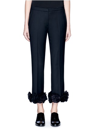 Main View - Click To Enlarge - VICTORIA, VICTORIA BECKHAM - 3D flower wool blend pants