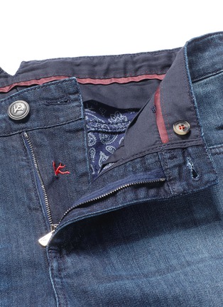 Detail View - Click To Enlarge - ISAIA - Contrast paisley print cuff jeans