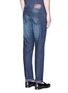 Back View - Click To Enlarge - ISAIA - Contrast paisley print cuff jeans