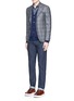 Figure View - Click To Enlarge - ISAIA - Logo charm stretch selvedge jeans