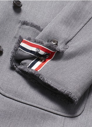  - THOM BROWNE  - Cold shoulder double-breasted wool twill jacket