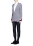 Figure View - Click To Enlarge - THOM BROWNE  - Handbag pocket cable knit cardigan