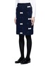 Front View - Click To Enlarge - THOM BROWNE  - Hector and bone appliqué wool knit skirt