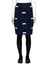 Main View - Click To Enlarge - THOM BROWNE  - Hector and bone appliqué wool knit skirt