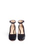 Front View - Click To Enlarge - GIANVITO ROSSI - 'Sherry' velvet platform pumps