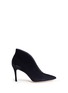 Main View - Click To Enlarge - GIANVITO ROSSI - V-throat velvet booties