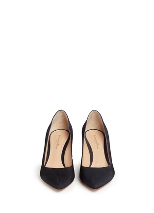 Front View - Click To Enlarge - GIANVITO ROSSI - 'Gianvito 70' suede pumps