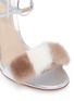 Detail View - Click To Enlarge - GIANVITO ROSSI - 'Zelda' fur band leather sandals