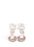 Front View - Click To Enlarge - GIANVITO ROSSI - 'Zelda' fur band leather sandals